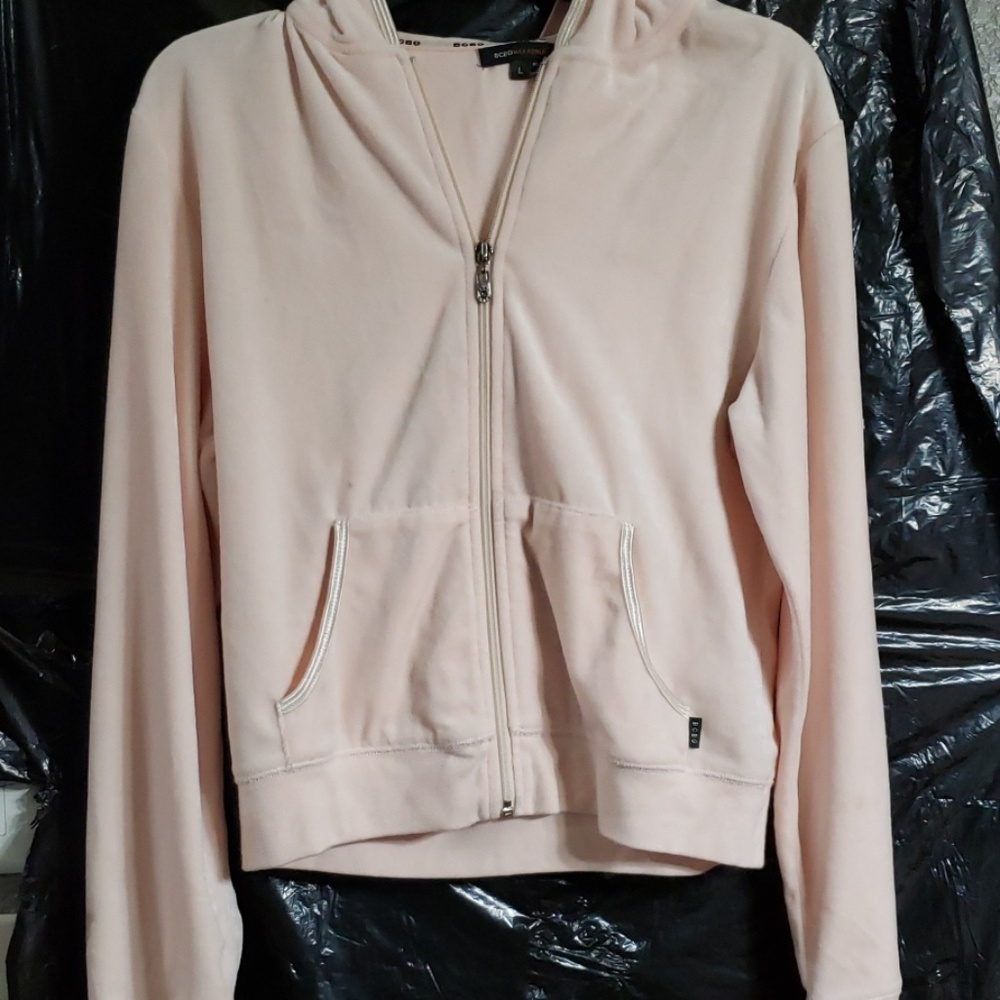 BCBGMAXAZRIA Womens Large Snugfit Hoodie